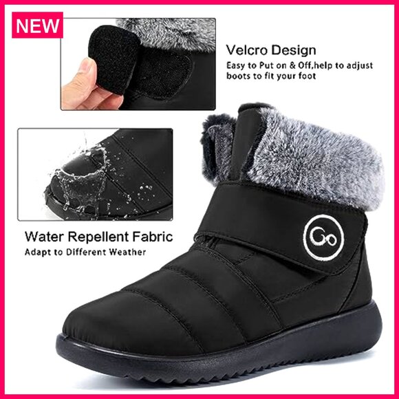 Waterproof Snow Boots, Non-Slip, Warm Winter Booties for Women - Picture 6 of 8